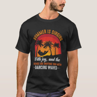 T-shirt Plage de surf vintage Retro Surfing Vacances été
