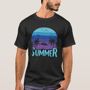 T-shirt Plage de surf vintage Retro Surfing Vacances été