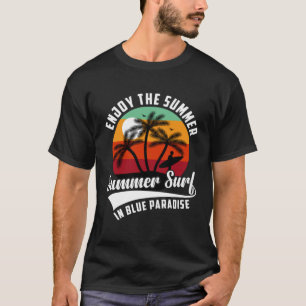 T-shirt Plage de surf vintage Retro Surfing Vacances été