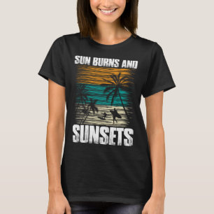T-shirt Plage de surf vintage Retro Surfing Vacances été