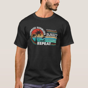 T-shirt Plage de surf vintage Retro Surfing Vacances été