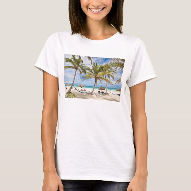 T-shirt Plage de vacances (Devant)