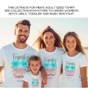T-shirt Plage de vacances pour hommes en famille d'été per