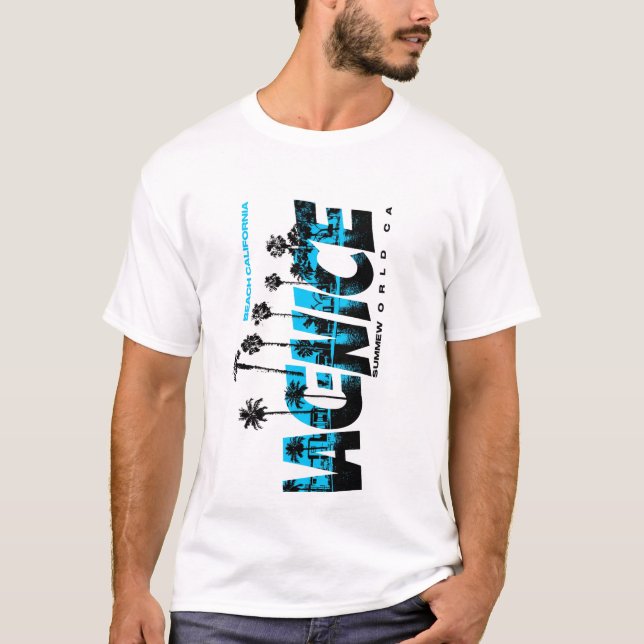 T-shirt plage de Venice California | Style de Surf (Devant)