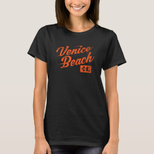 T-shirt Plage de Venise Californie Rétro Vintage Détresse