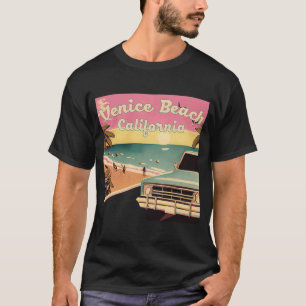 T-shirt Plage de Venise Rétro Souvenir de vacances à la pl