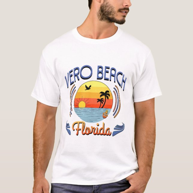 T-shirt Plage de Vero, Floride (Devant)