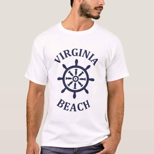 T-shirt Plage de virginie d'été - virginie (Devant)