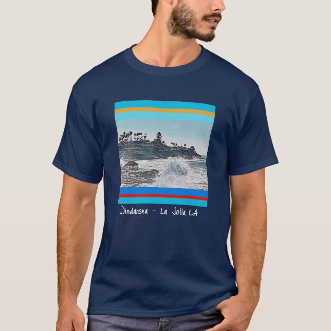 T-shirt Plage de Windansea La Jolla (Devant)
