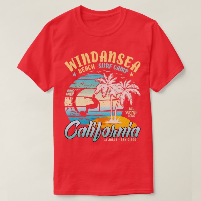T-shirt Plage de Windansea La Jolla San Diego (Design devant)