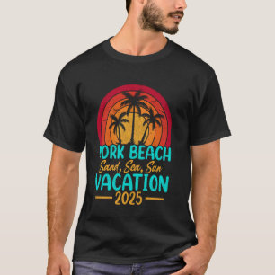 T-shirt Plage de York Maine Sable Mer Soleil Vacances 2025