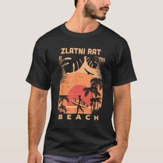 T-shirt Plage de Zlatni Rat Coucher de soleil Vacances d'é