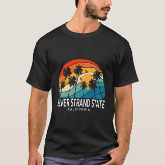 T-shirt Plage d'État de Silver Strand Californie Tropical