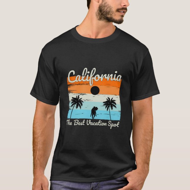 T-shirt Plage d'été de Californie (Devant)