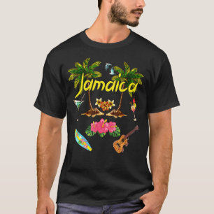 T-shirt Plage d'été de Jamaïque Palmiers Surf Soleil Couch