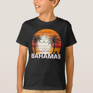 T-shirt Plage d'été des palmiers Vintages des Bahamas