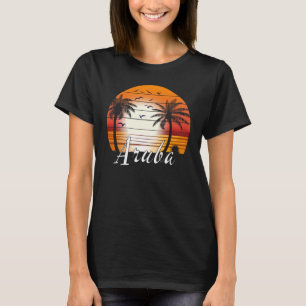 T-shirt Plage d'été vintage Aruba Palm Trees