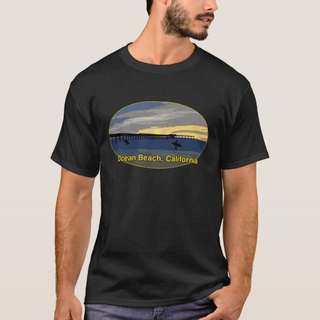 T-shirt Plage d'océan, la Californie (Devant)