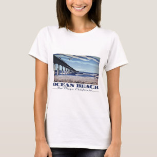 T-shirt Plage d'océan, San Diego, la Californie