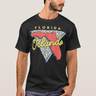 T-shirt Plage d'Orlando Floride T  Souvenirs Design 80s