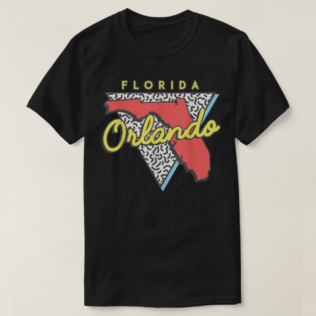 T-shirt Plage d'Orlando Floride T  Souvenirs Design des an (Design devant)