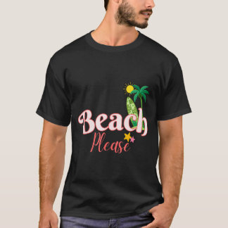 T-shirt Plage drôle de vacances d'été graphique de bord de