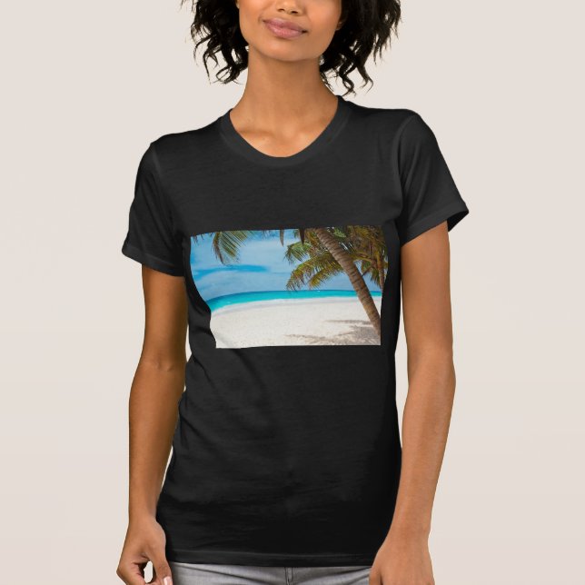 T-shirt Plage du Paradis tropical (Devant)