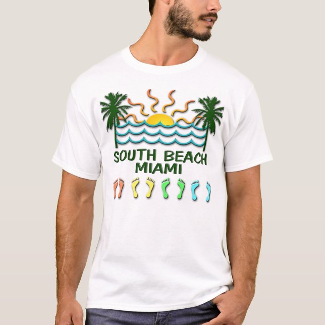 T-shirt Plage du sud (Devant)