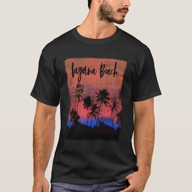 T-shirt Plage élégante Retro Laguna (Devant)