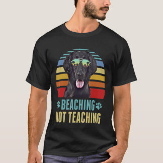 T-shirt Plage et non enseignement  Retrievers à poil plat 
