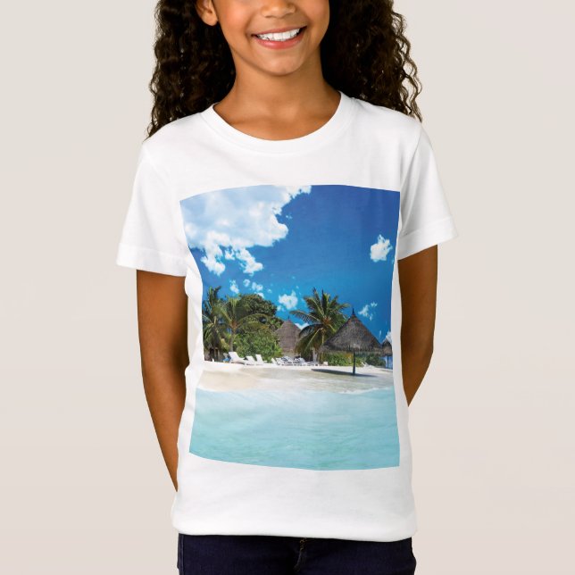 T-Shirt Plage exotique (Devant)