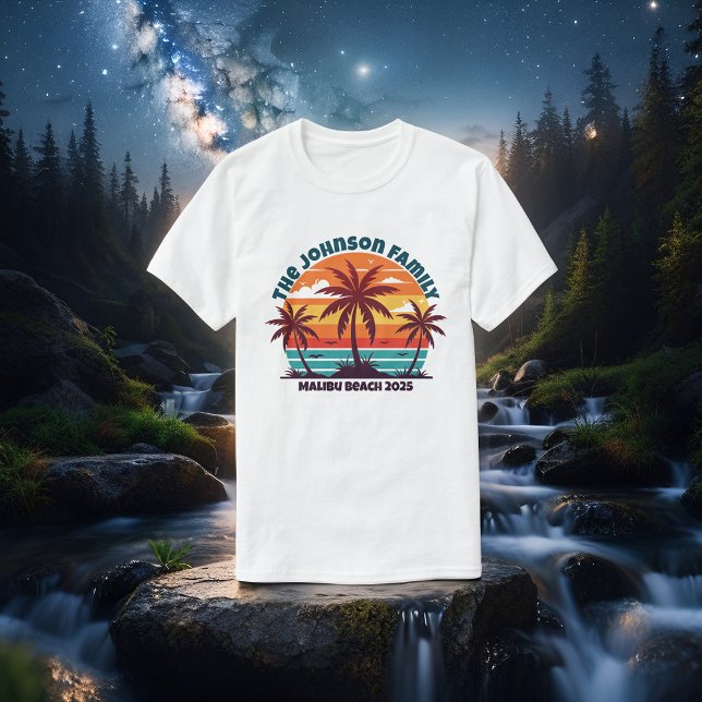 T-shirt Plage Famille Réunion Croisière personnalisée Vaca (Créateur téléchargé)