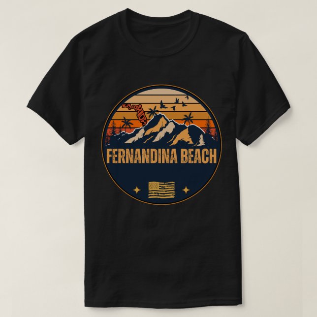 T-shirt Plage Fernandina, Floride (Design devant)