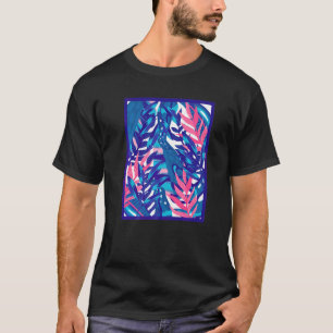 T-shirt Plage Hawaïenne Aloha Violet Tropical Pourpre Hawa