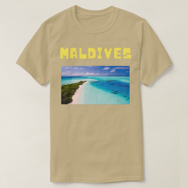 T-shirt Plage île des Maldives (Design devant)