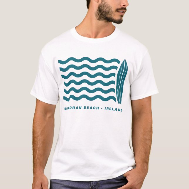 T-shirt Plage Irlande de Bundoran de surf (Devant)