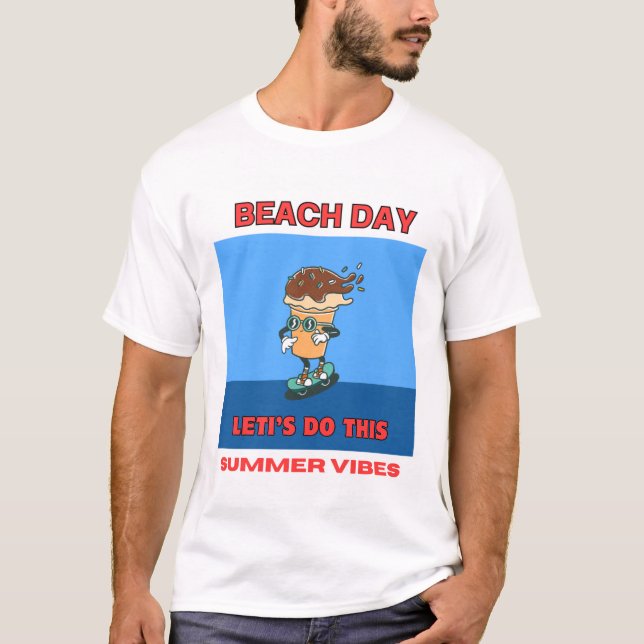 T-shirt Plage Jour Vibes d'été Tee (Devant)