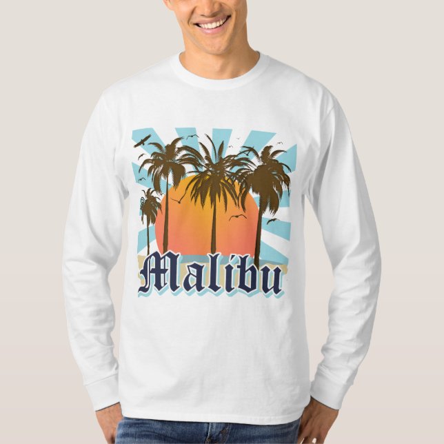 T-shirt Plage la Californie CA de Malibu (Devant)