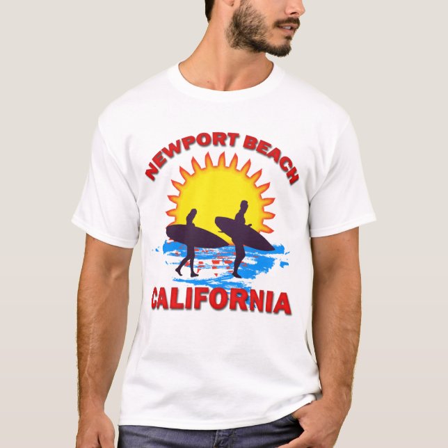 T-SHIRT PLAGE LA CALIFORNIE DE NEWPORT (Devant)