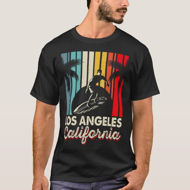 T-shirt Plage Los Angeles Californie (Devant)