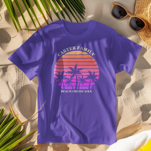T-shirt Plage mignonne Voyage Tropical Palm Tree Custom Pu