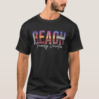 T-shirt Plage Miramar Palm Trees Plage Floride Vacances Fa