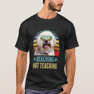 T-shirt Plage Pas Enseigner Bichons Frise Chien Été
