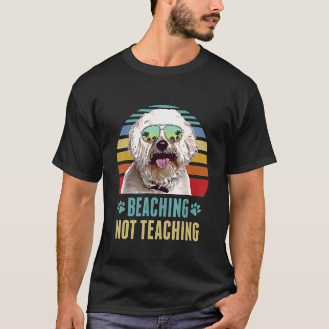 T-shirt Plage Pas Enseigner Bichons Frise Chien Été (Devant)