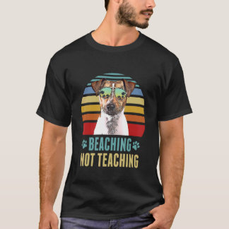 T-shirt Plage Pas Enseigner Rat Terrier Chien Enseignant S