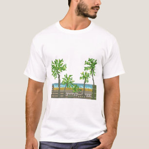 T-shirt Plage Pixel Art Nature