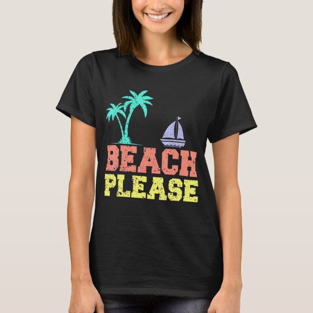 T-shirt Plage Plage Plage Enfants Plage (Devant)