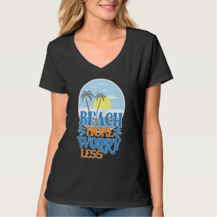 T-shirt Plage Plus Moins Inquiète Vacances Essentiels