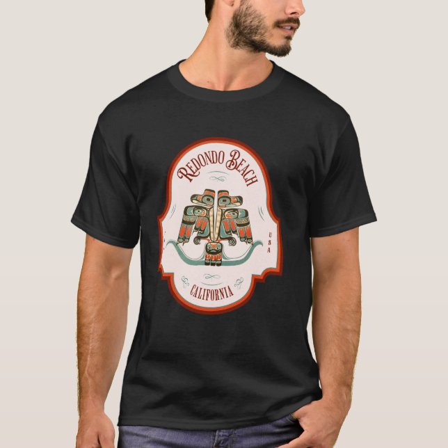 T-shirt Plage Redondo CA totem du Thunderbird Pacifique No (Devant)