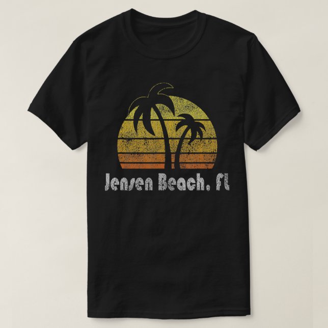 T-shirt Plage Retro Jensen Floride Plage (Design devant)